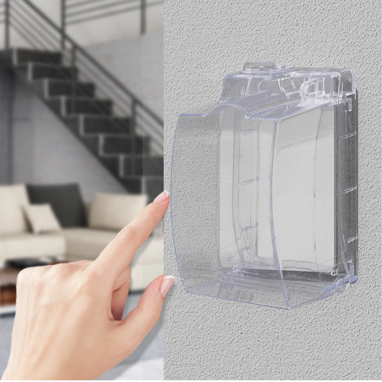 

Water Resist Outlet Cover Fireproof Socket Protector Bathroom Case Electric 86 Type Baby Safety Reusable Transparent Adhesive