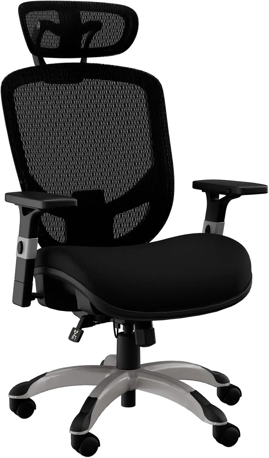 

Hyken Ergonomic Office Chair Adjustable Lumbar Support with Breathable Mesh, Swivel Desk Chair for Home Office, Black (XL)
