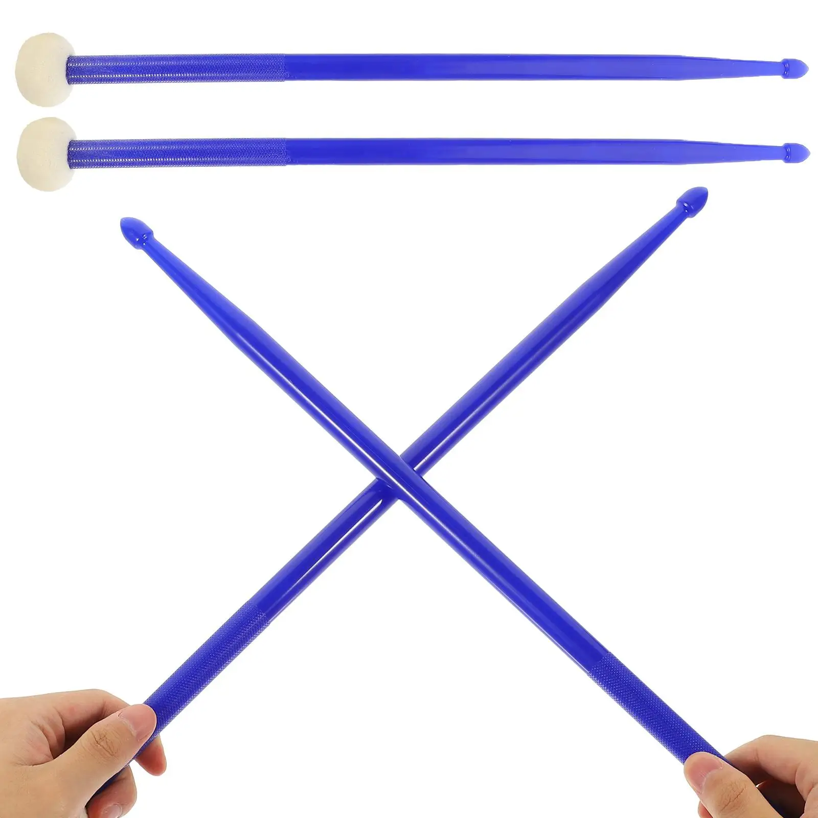 

Double Headed Drumsticks Professional Practice Sided End Baby Nylon Durable Percussion Felt Musical Beginner Natural Supply