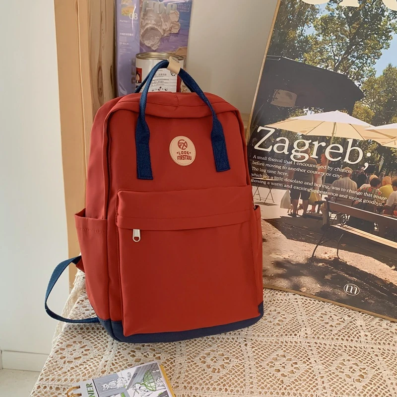 กระเป๋าเป้สะพายหลังขนาดใหญ่ ดีไซน์ทันสมัย สำหรับผู้หญิง นักศึกษา สาวๆ เดินทาง น่ารัก สไตล์ Kawaii  กระเป๋าหนังสือเรียน ทำจากไนลอน