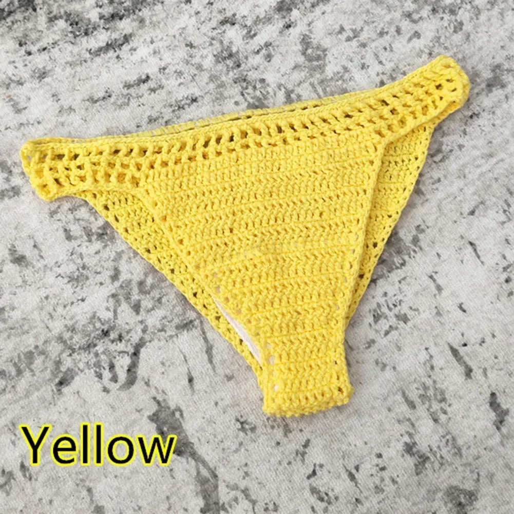 Bikini Underwear Women Beach Beach Wear Club Comfortable Cotton Material Cotton Hand Knitted Hand-knitted Design