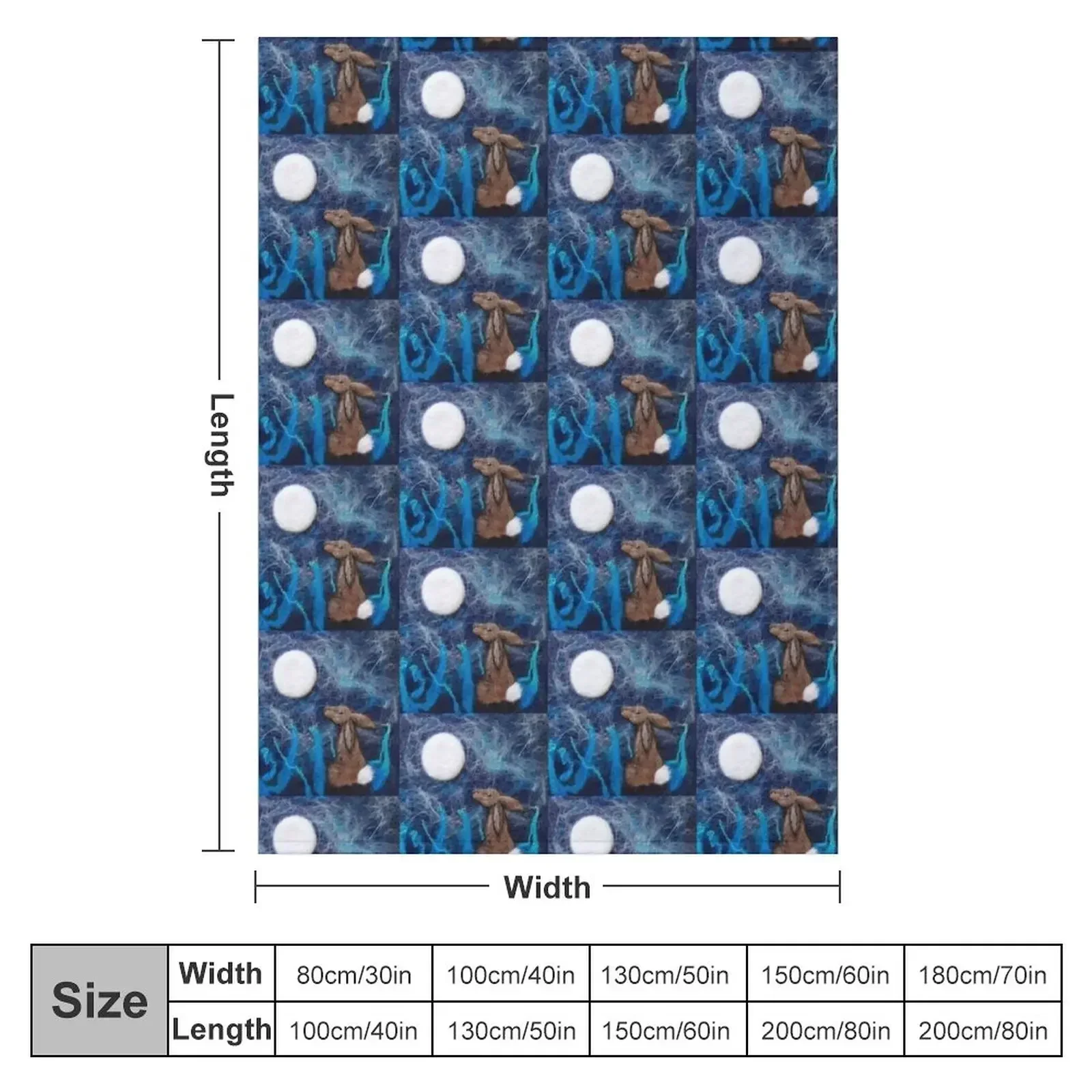 New Blue Moon Hare Throw Blanket Shaggy Flannel Sleeping Bag christmas gifts Stuffeds Luxury Designer Blankets