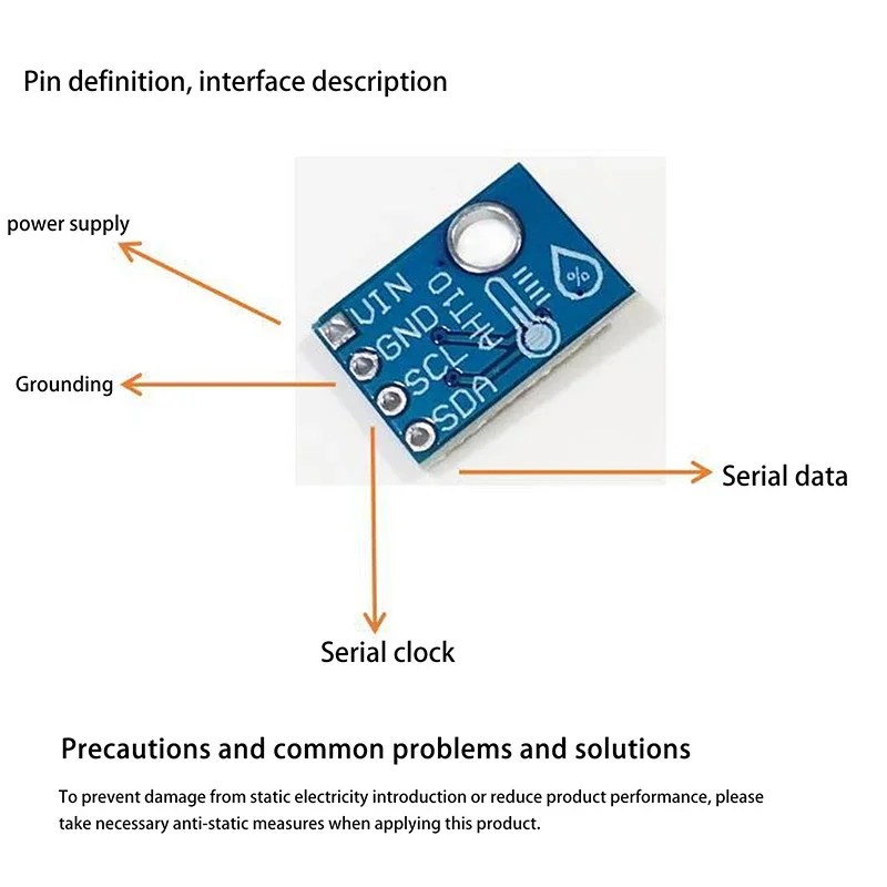 1Pcs Measuring Module AHT10 High-precision Digital Temperature And Humidity Sensor Measurement Module I2C Communication