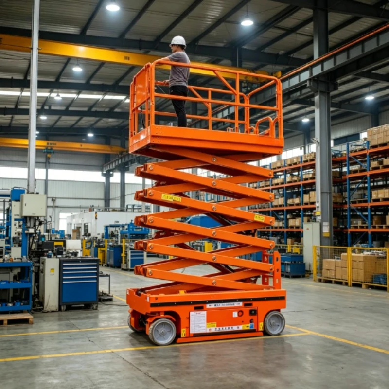 300KG Electric Scissor Lift, Wheeled Hydraulic Table for Machinery Maintenance and General Workshop Use