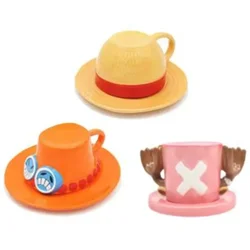 One Piece Mug Water Cup Anime Cosplay Luffy Ace Sabo Chopper Ceramic Mug Character Print Hat Shaped Coffee Cup Partie Supplies