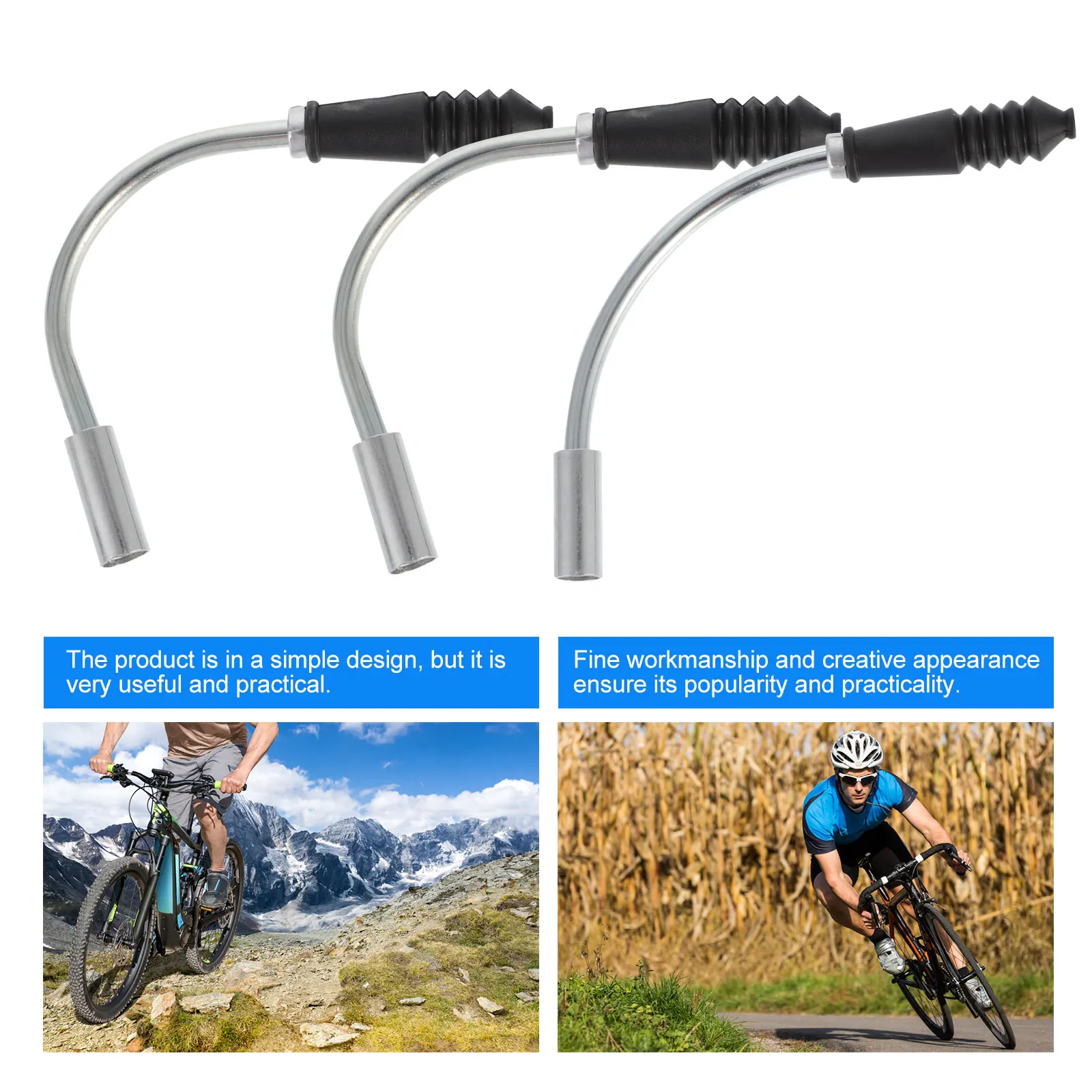 

15 set Replacement Kit Noodle Cable Set For V Bike Brake Guide Tube Durable Resilient Fit Most Bikes Practical Reliable