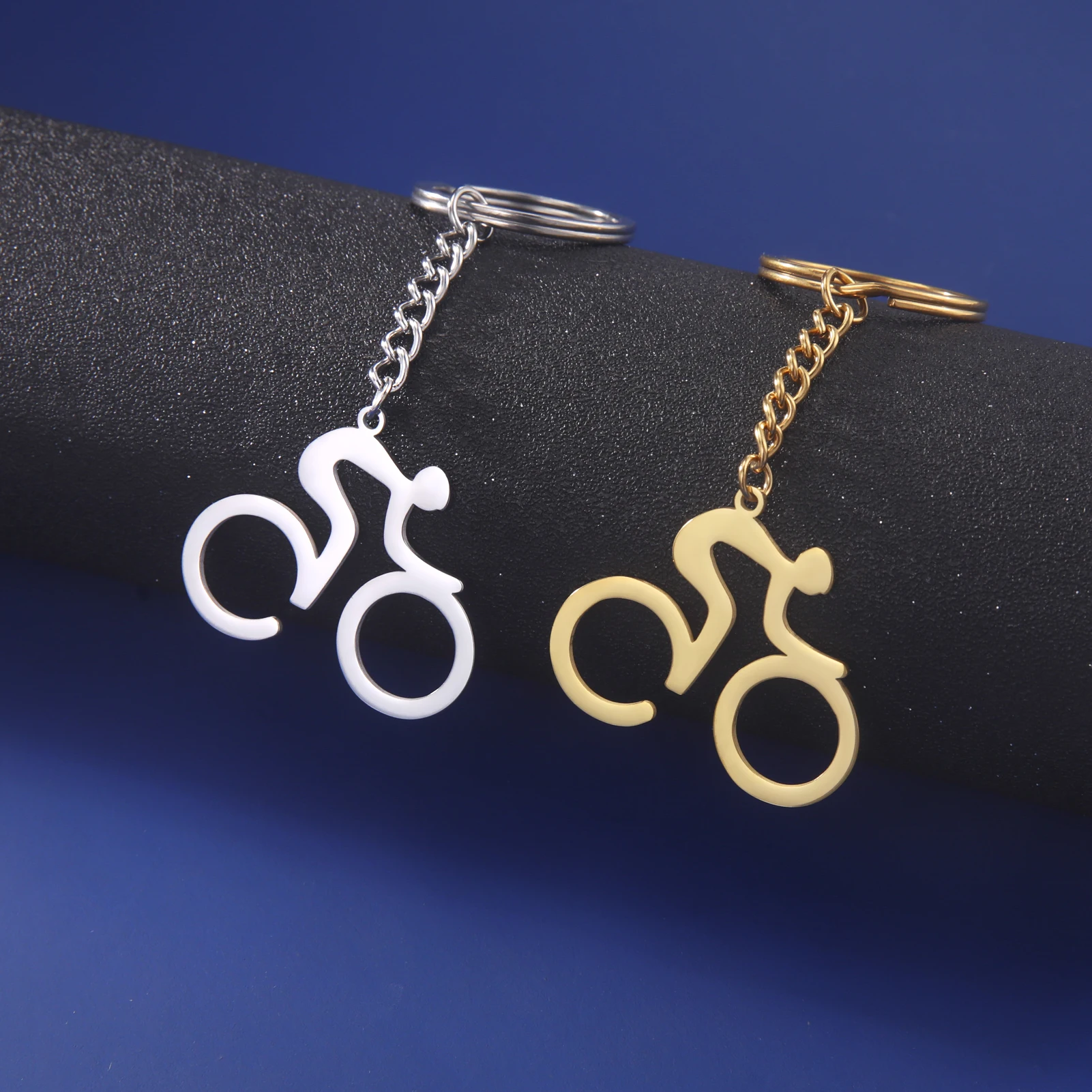 Skyrim-سلسلة مفاتيح لركوب الدراجة من الفولاذ المقاوم للصدأ للرجال والنساء ، سلسلة مفاتيح لركوب الدراجات ، هدية رياضية لركوب الدراجات ، مجوهرات أنيقة