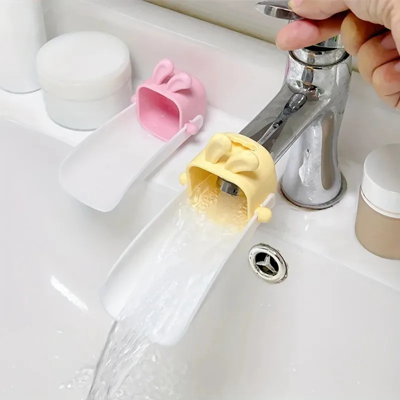 Bathroom & Kitchen Faucet Extender: Cartoon Rabbit Style, Splash-Proof and Durable for Children