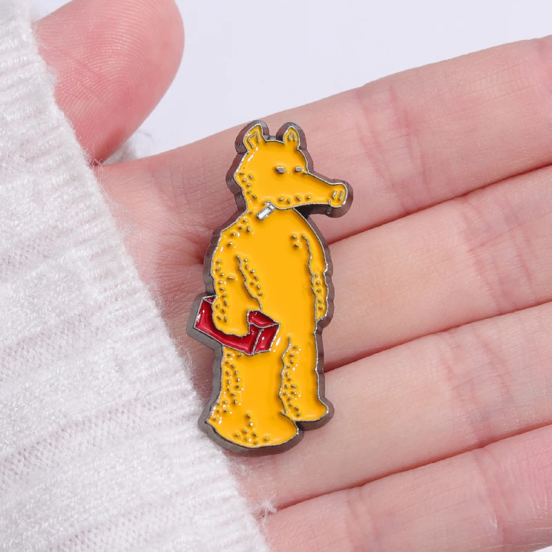 Custom Cartoon Anteater Enamel Pins Hip-hop Rap Music Theme Brooch Lapel Badges Backpack Hat Jewelry Gift For Friends Wholesale