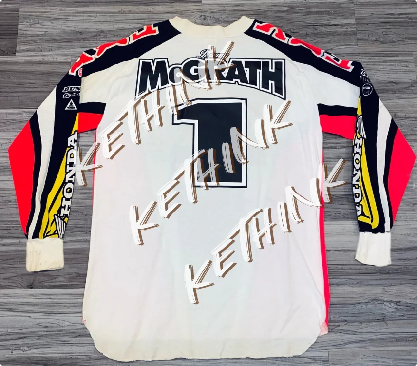 

Quick Dry Honda Motorcycle Jersey, Mcgrath Long Sleeve Breathable Riding Shirt Y2K Dirt Bike and Mountain Racing, Daily Gear