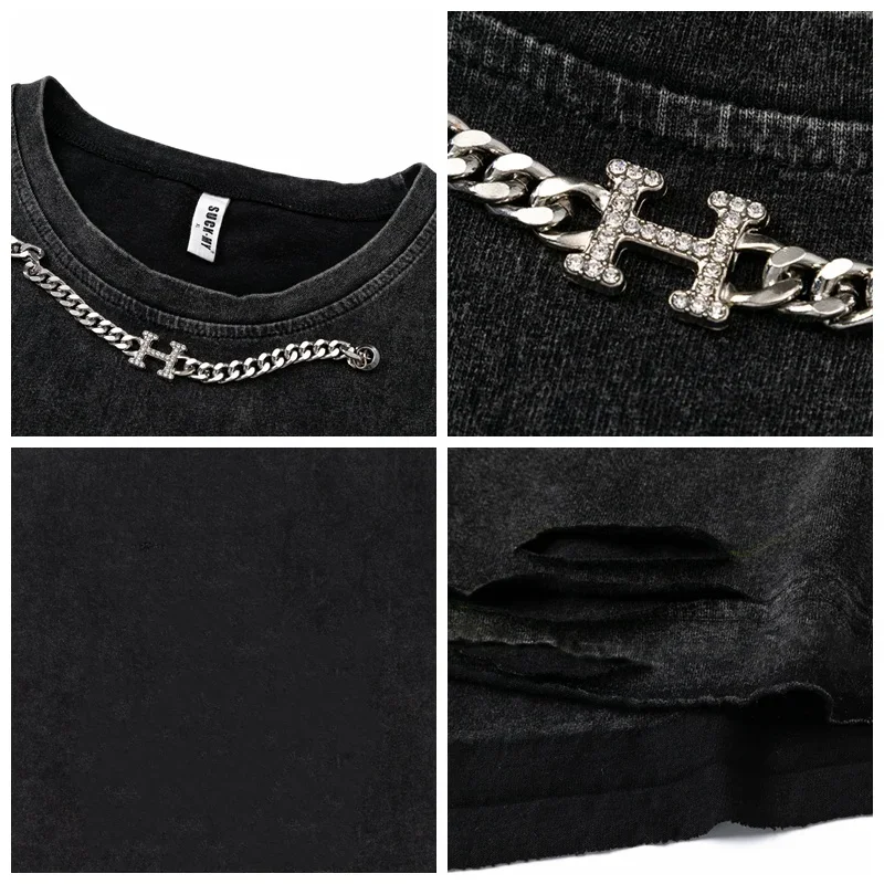 New Summer Cotton Tank Tops Loose Washed Retro Graphic Vest Print Tees Tops Women Streetwear Vintage Harajuku Oversized T