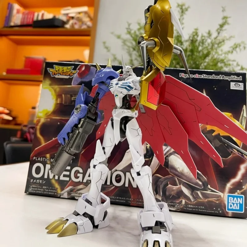 Original Bandai Digimon Adventure Assembling Model Digital Monster Omegamon 20cm Anime Action Figures Model Kit Toy