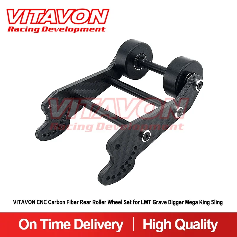 

VITAVON CNC Carbon Fiber Rear Roller Wheel Set for LMT Grave Digger Mega King Sling