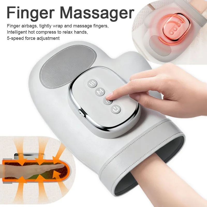 

Домашний многофункциональный ручной акупрессурный массажер, электрический компрессионный шарнир, подушка безопасности для пальцев, умное устройство горячего компресса для ладони