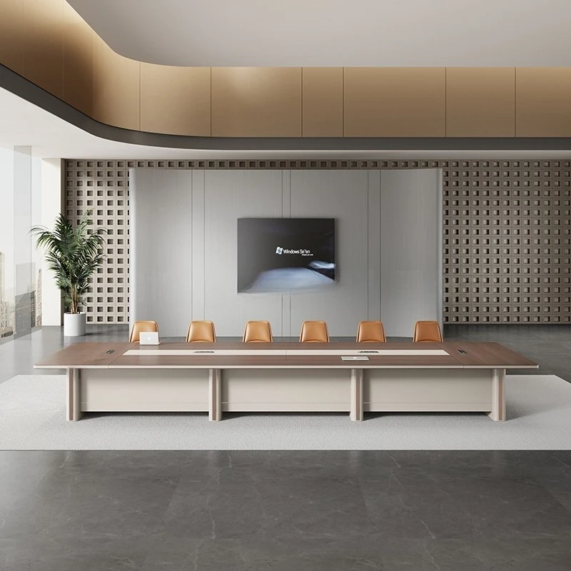 طاولة مؤتمرات حديثة وبسيطة، طاولة مؤتمرات للتفاوض التجاري، أثاث ميسا اجتماعات مستطيل للمكتب #3