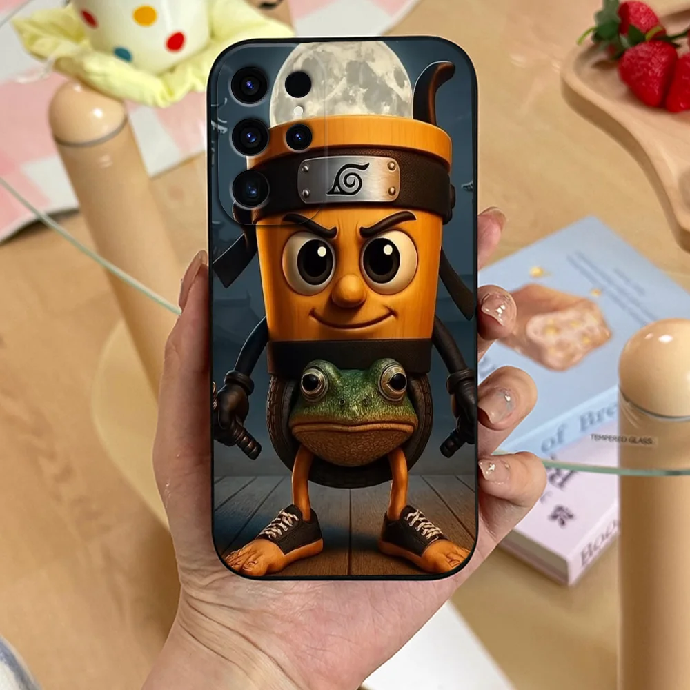 อิตาเลี่ยน Brainrot สัตว์สร้างสรรค์เคสโทรศัพท์ FUNDA สําหรับ Samsung S25 S24 S23 S22 S21A56 A55 FE ULTRA PLUS ซิลิโคนนุ่มปกสีดํา