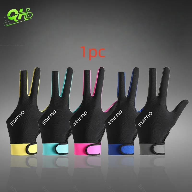 

1Pc 3 Finger Pool Billiards Gloves Left Hand High Elasticity Breathable Soft Lightweight Snooker Cue Sport Accessories Men Women