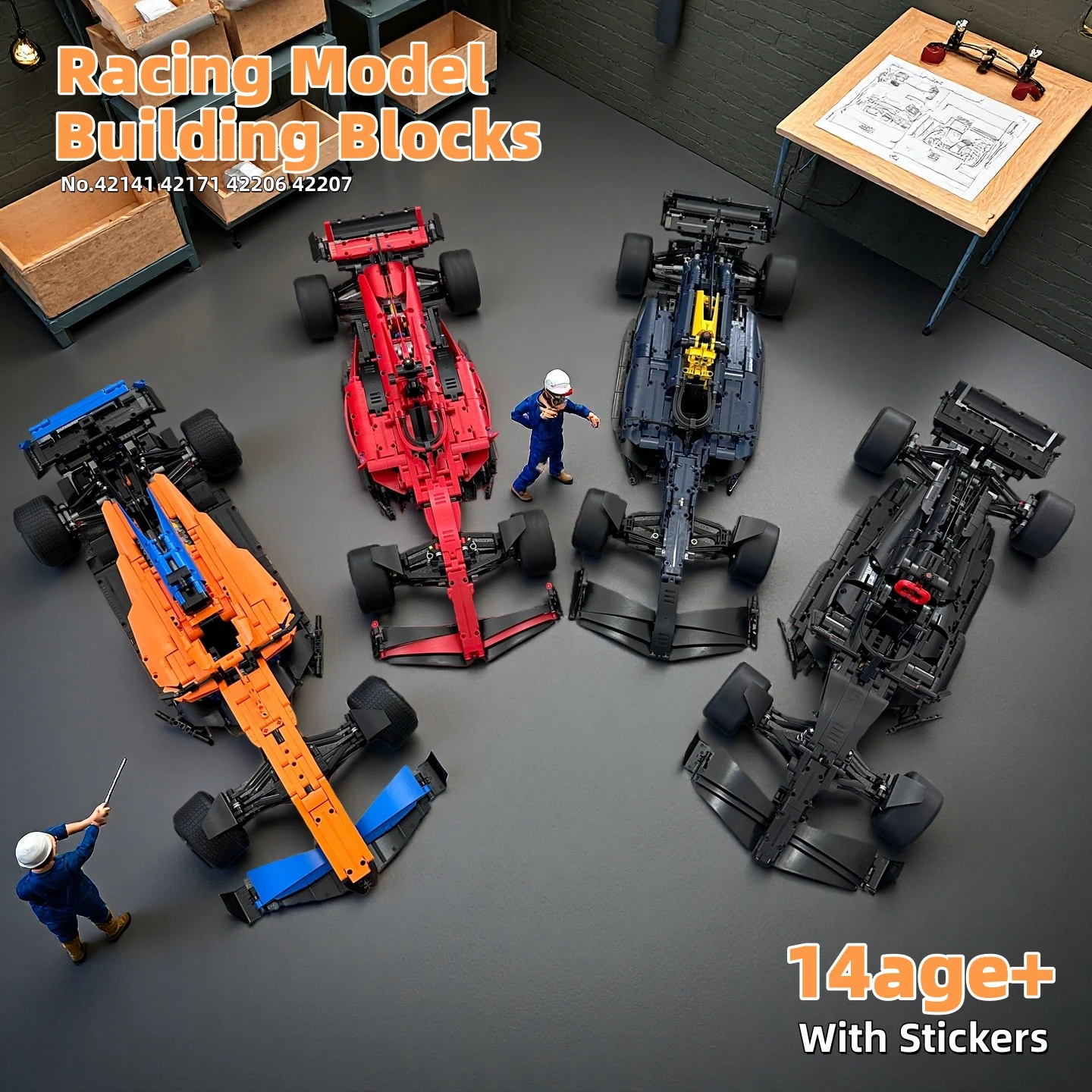 

Classic Racing Building Blocks Sets 42171 42207 Super Sport Car Model Kit MOC Bricks Assembly Technics Vehicles Christmas Gift
