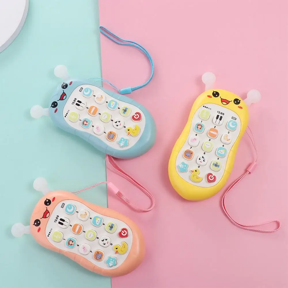 Simulation Phone Electronic Baby Cell Phone Toy Electronic Silicone Phones Musical Toys Teether Music Control Music Sleeping Toy