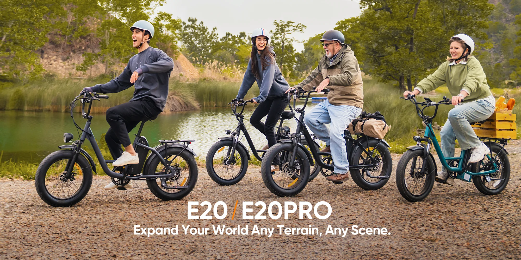 URLIFE E20PRO Erwachsenen-Elektrofahrrad Allterrain-E-Bike 48V 15,6AH Akku 20*4 Zoll Fatbike Elektrofahrrad