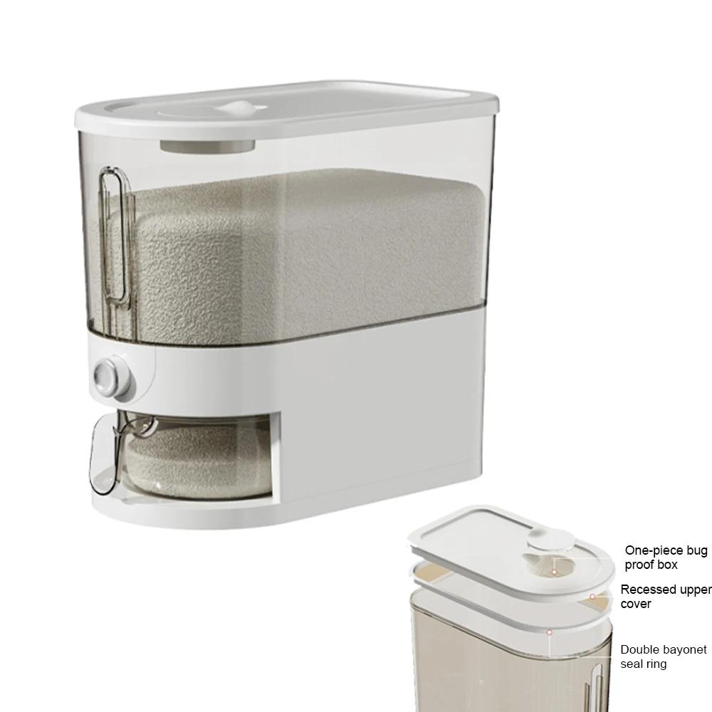 الراقية دلو الأرز المضغوط الحشرات واقية من الرطوبة مختومة المنزلية الغذاء الصف صندوق الأرز حاوية تخزين الدقيق 5 كجم #1