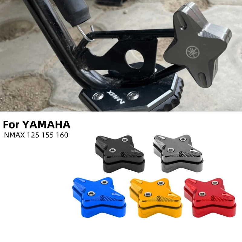 

Motorcycle Accessories CNC Side Stand Enlarge Support Kickstand Column Auxiliary For YAMAHA NMAX 125 155 NMAX155 Decoration