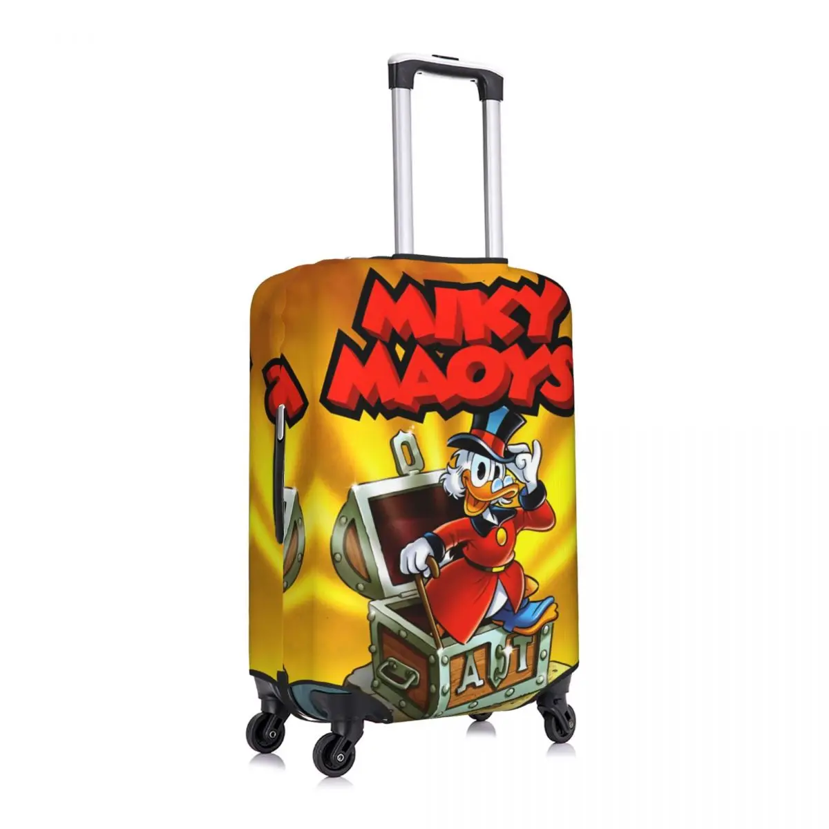 Cartoon Donald Duck Gold Suitcase Cover Vacation Business Fun Luggage Accesories Protector