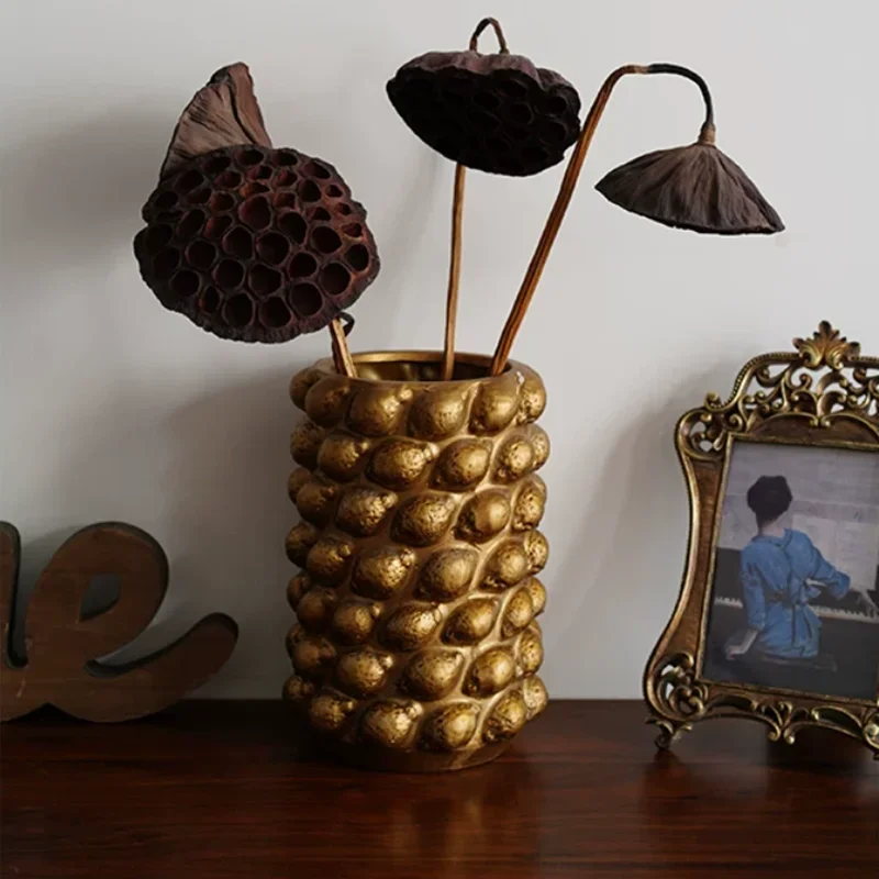 Lemon Ceramic Vase, Three-dimensional Relief Art Simulation Fruit Vase, Desktop Flower Arrangement, Living Room Decoration
