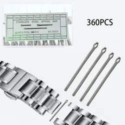 360PCS tainless steel watch band accessories/cotter pin card-issuing watch steel belt connecting shaft/watch pin/watch belt pin