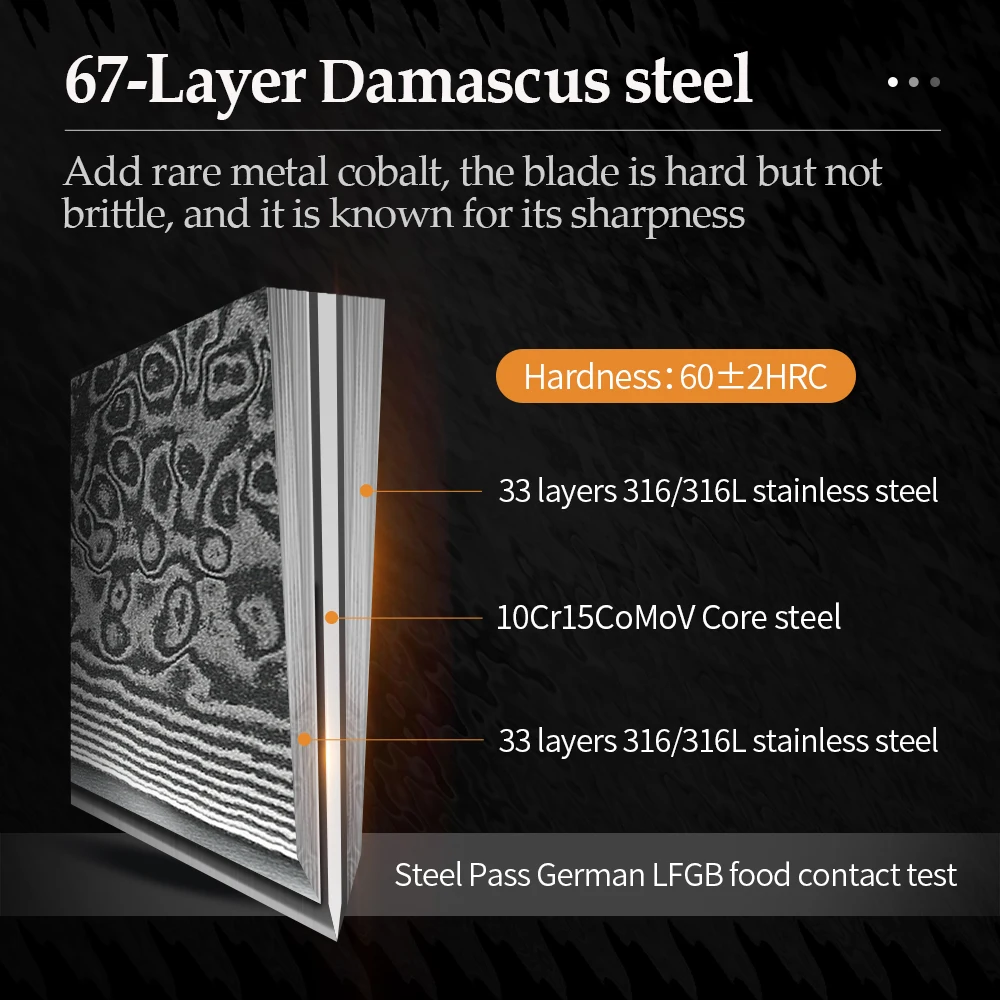 Imagem -03 - Xinzuo-damasco Chef Faca de Aço 67 Camadas 67 Camadas Cozinha Faca Profissional Faca de Frutas Faca de Açougueiro Gift Box 85 de Alta Qualidade