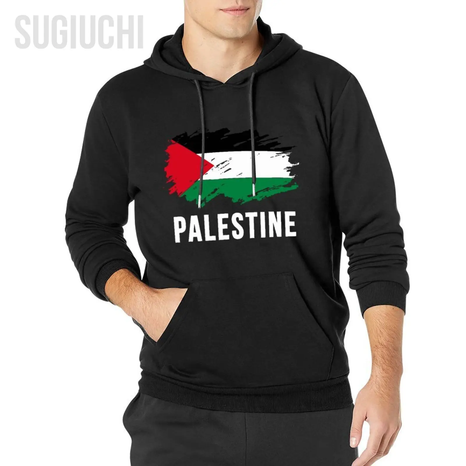 Men Women Hoodies Vintage Palestine Flag Hoodie Pullover Hooded Hip Hop Sweatshirt Cotton Unisex