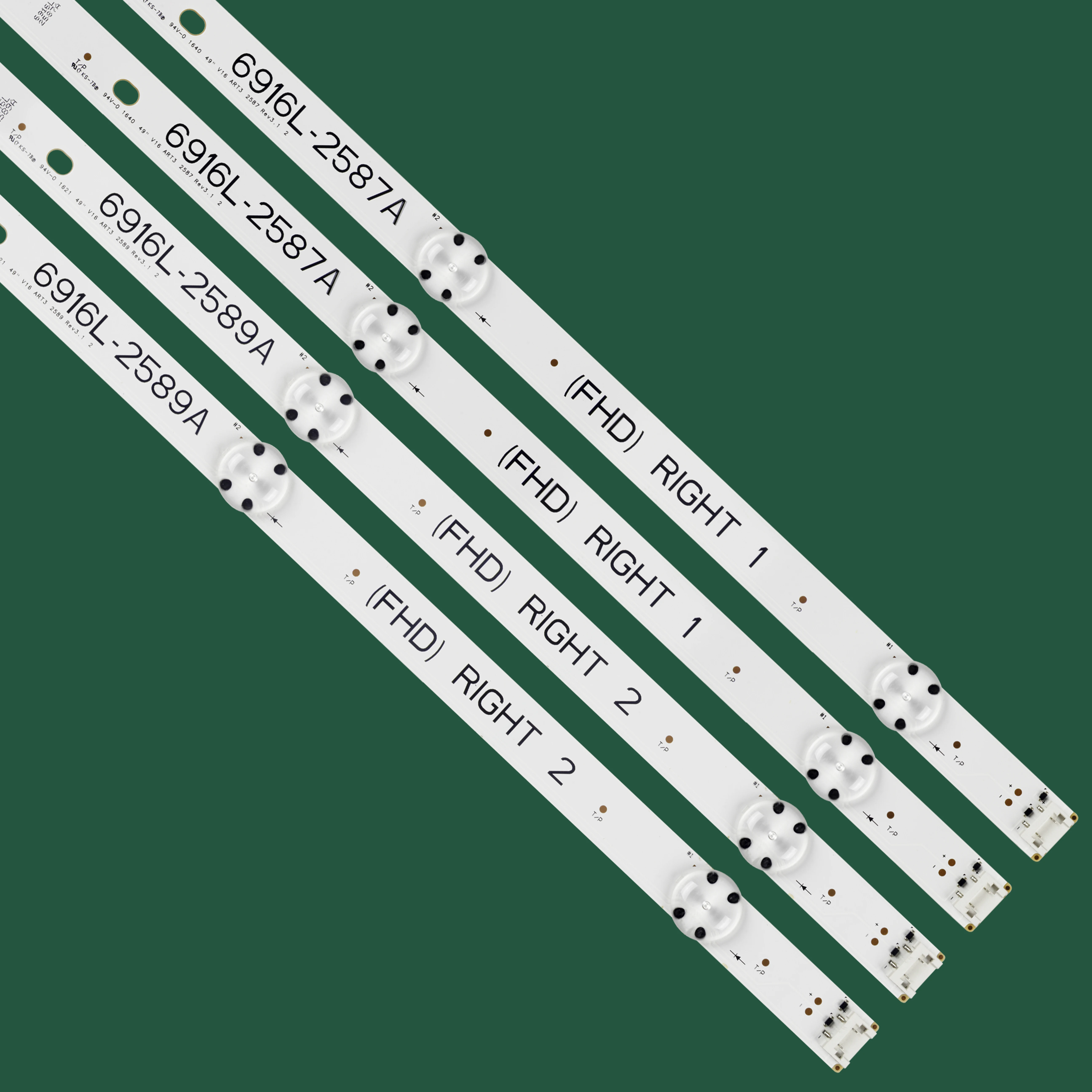 LED de retroiluminación, accesorio para LG 49LH6000 AGF79047502 49LH6600 49LH609V 49LW540S 49LH6420 49LH6047 49LH6680 49LH6610 49LH615V-ZE, 8 unidades/juego