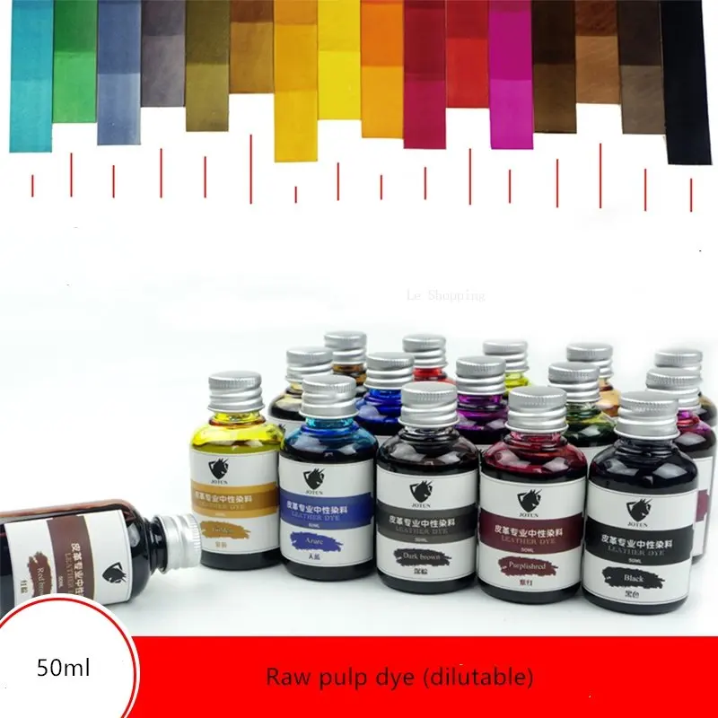 50ml Leather Coloring Dye Leather Painting Paint Can Be Toned Dilute Alcohol Dye DIY Handmade Leather Goods Dyeing Agent