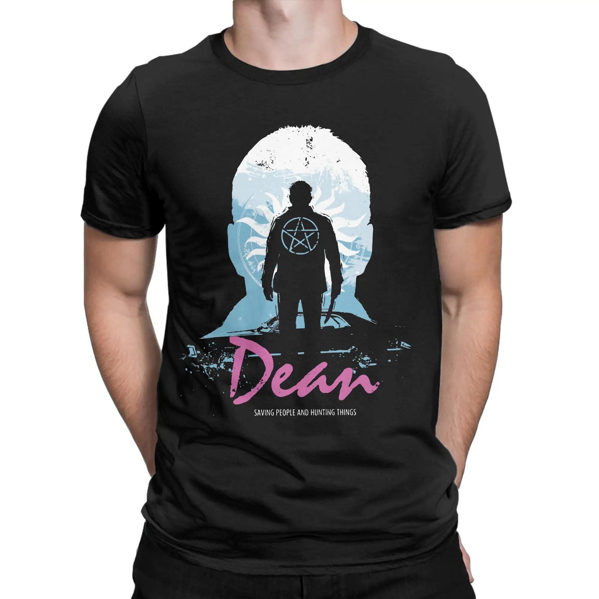 Men Women's T-Shirts I Hunt Therefore I Am Dean Awesome Pure Cotton Tees Short Sleeve Supernatural T Shirt Tops Printed