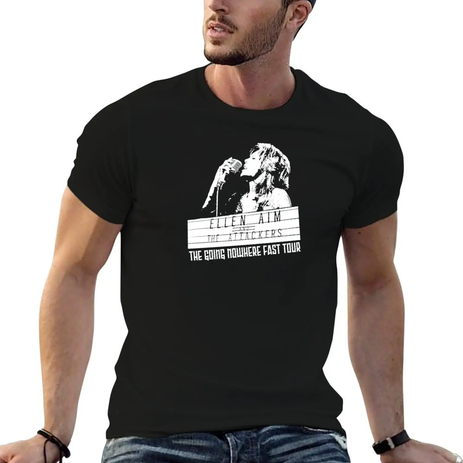 Ellen Aim and The Attackers! II T-Shirt Luxury man luxury designer Men's cotton t-shirt