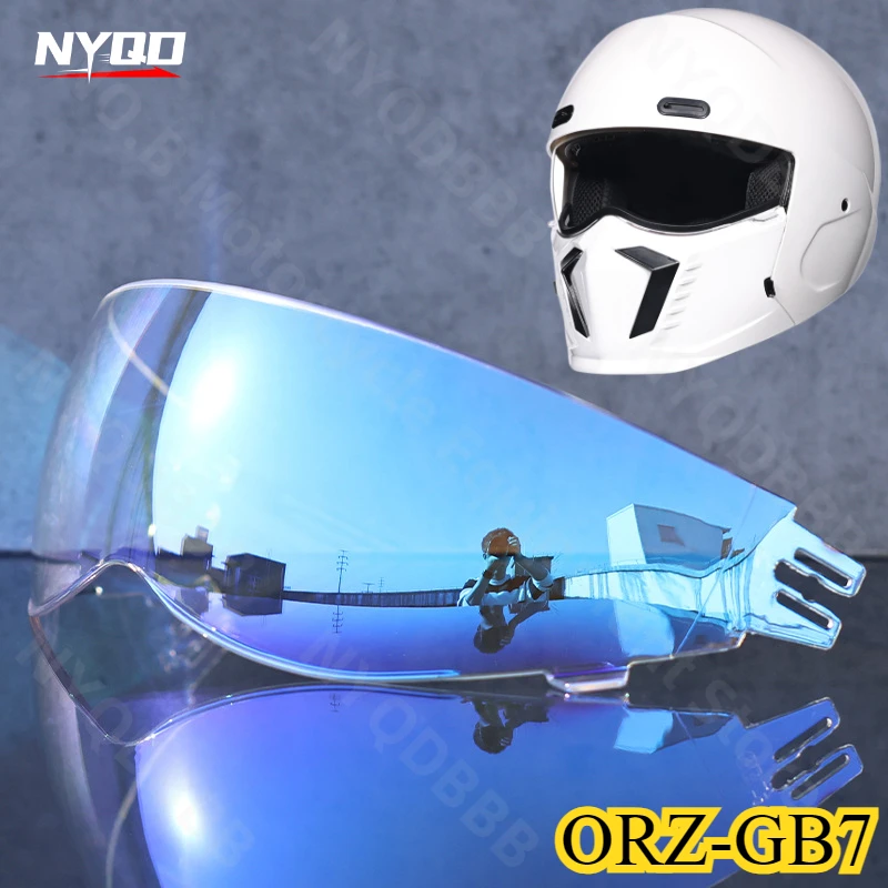 ORZ GB7 Helmet Lens Night Vision Transparent High-definition Color Brown Sun Protection and UV Protection Helmet Windshield