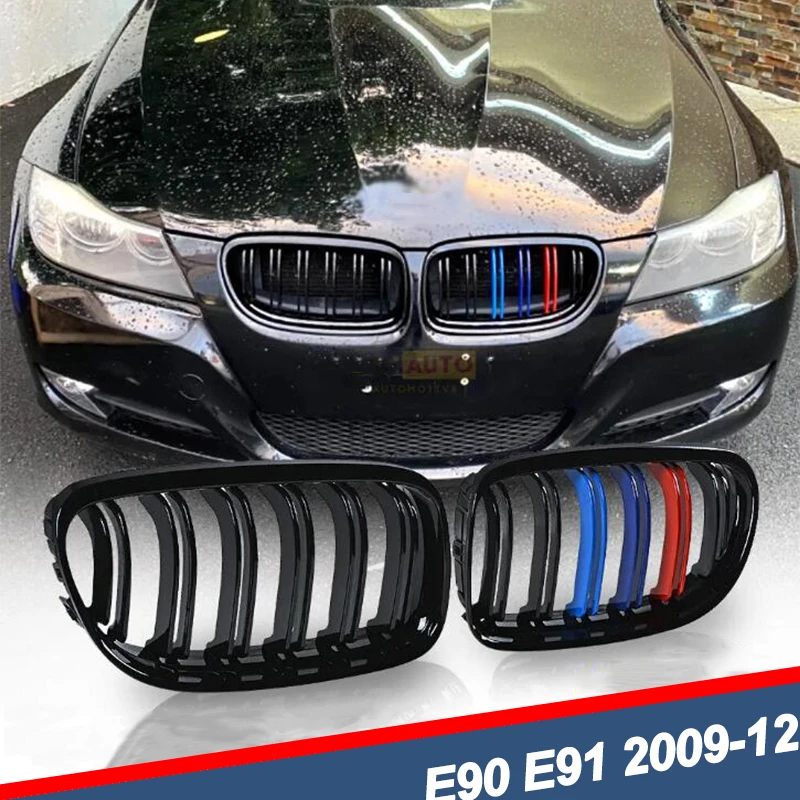 

For BMW E90 E91 4DR LCI 323i 325i 328i 2009 -2011 M-Color Front Kidney Grill