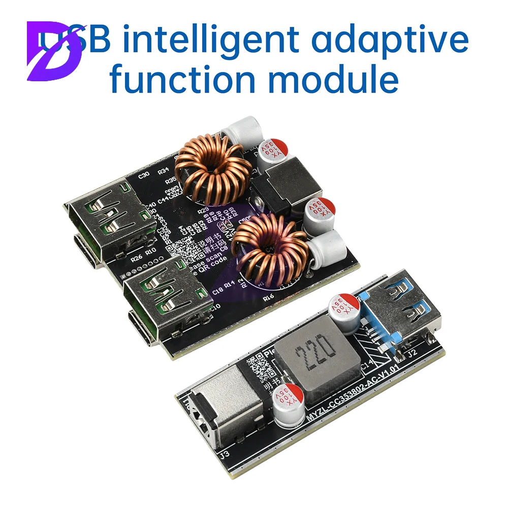 

DC 6-30V Fast Charging Module PD140W Full Protocol DIY Motherboard Single-Channel Dual-Channel Desktop Charger Module