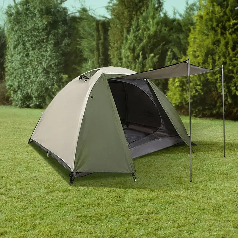 Imagem -03 - Impermeável Double Layer Camping Tent Leve Mochila Tent Portátil Engrenagem ao ar Livre para Pessoas Casal