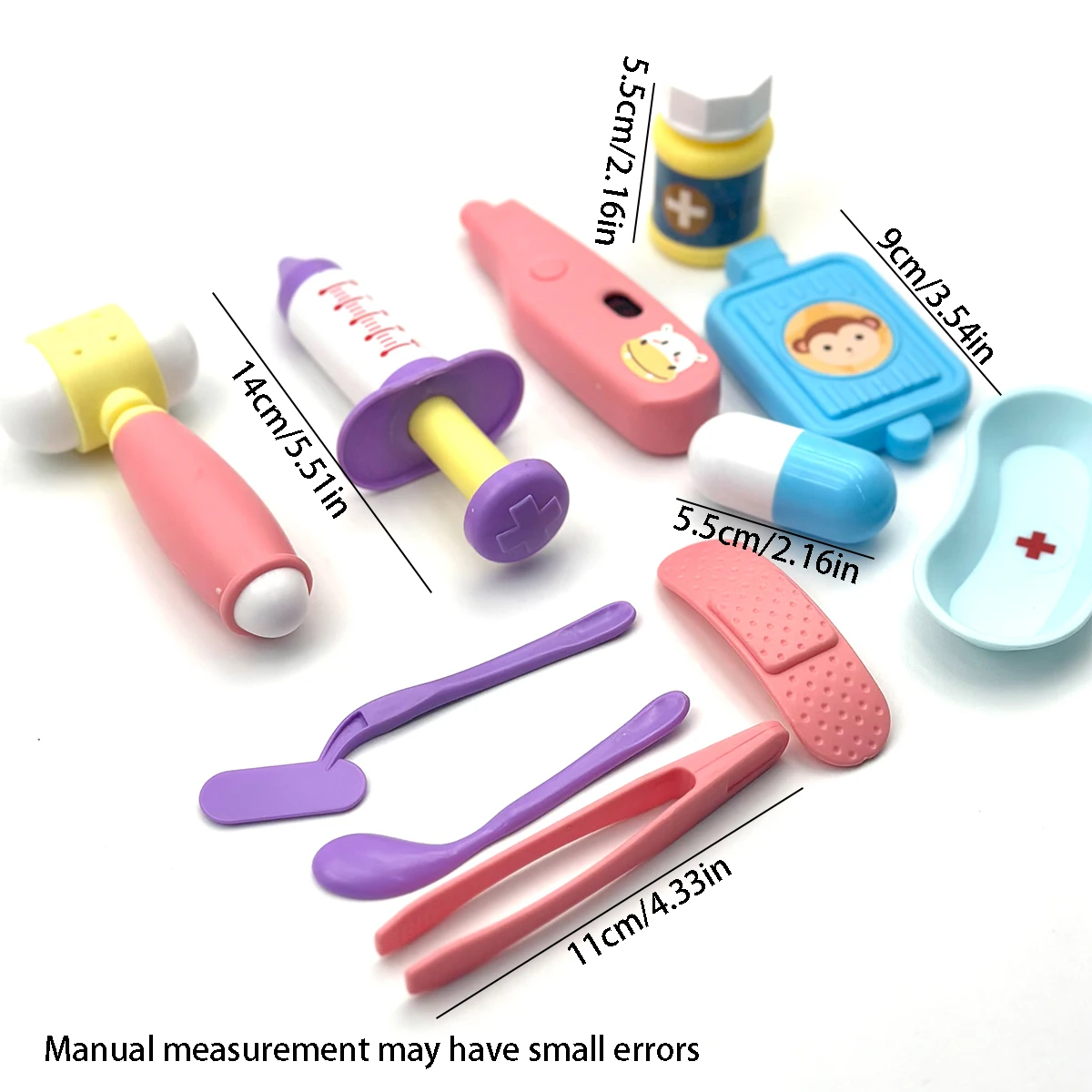 عشوائي 11 قطعة الأطفال تعلم لعب الأدوار التعليمية مجموعة البلاستيك للأطفال التظاهر اللعب لعبة طبيب المنزل