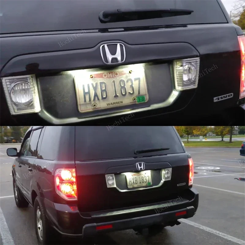 2Pcs DC12V Car LED License Number Plate Light Lamp LED White Light For Honda Crv Fit Odyssey Jazz Hrv Frv CR-V Stream SMD - Image 4