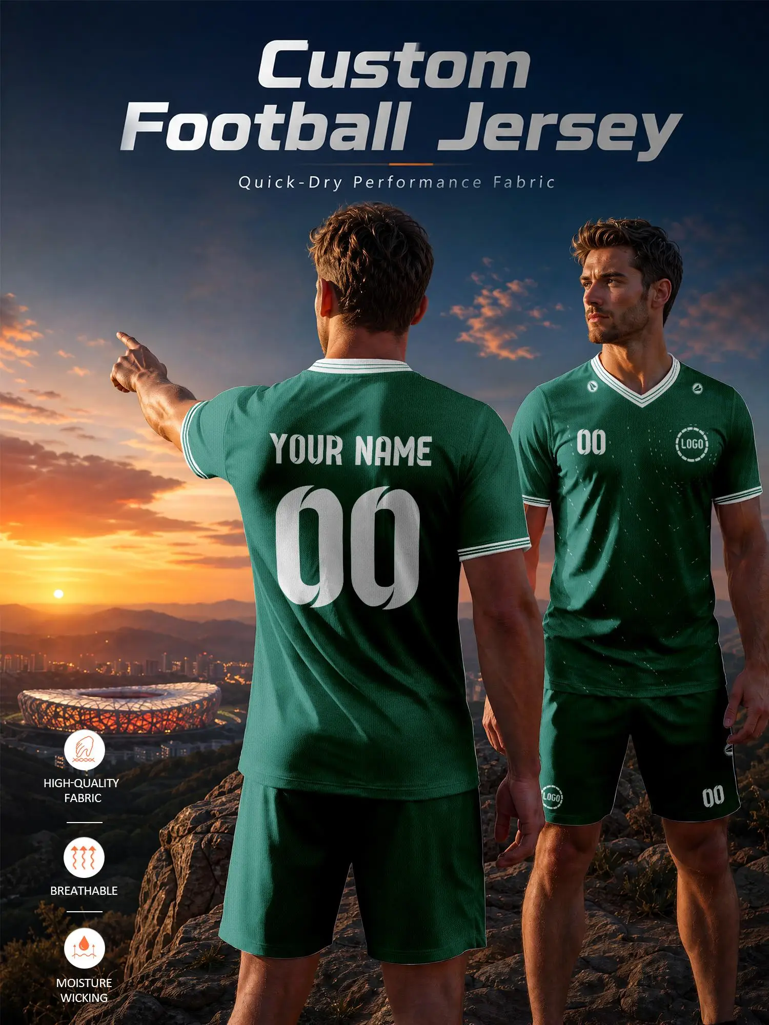 Costume de sport personnalisé avec nom et numéro pour adultes et enfants, Irak 2026, col en V, vêtements pour supporters