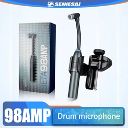 SENNESAI BETA-98AMP Flexible Gooseneck Cardioid Condenser Instrument Percussion Microphone Mic,For Toms Snare Drum Performance