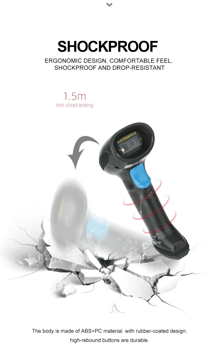 XB-6208 1D 2D QR Code USB Wired  Handheld Bar Code Reader Barcode Scanner