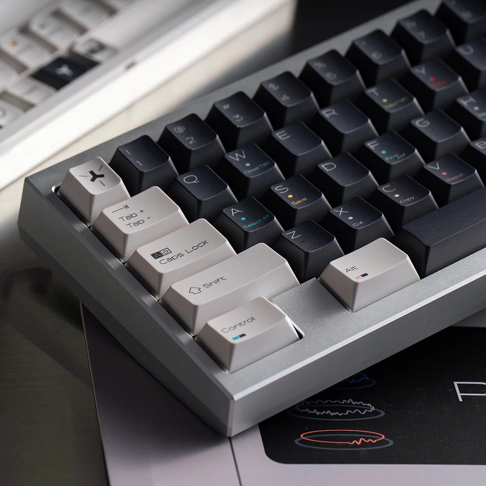 

Play Minimalist Gray Keycaps Cherry Pbt Sublimation 1.7Mm Customized 145Keys Dark Gray Alice Layout Iso Layout Keycaps