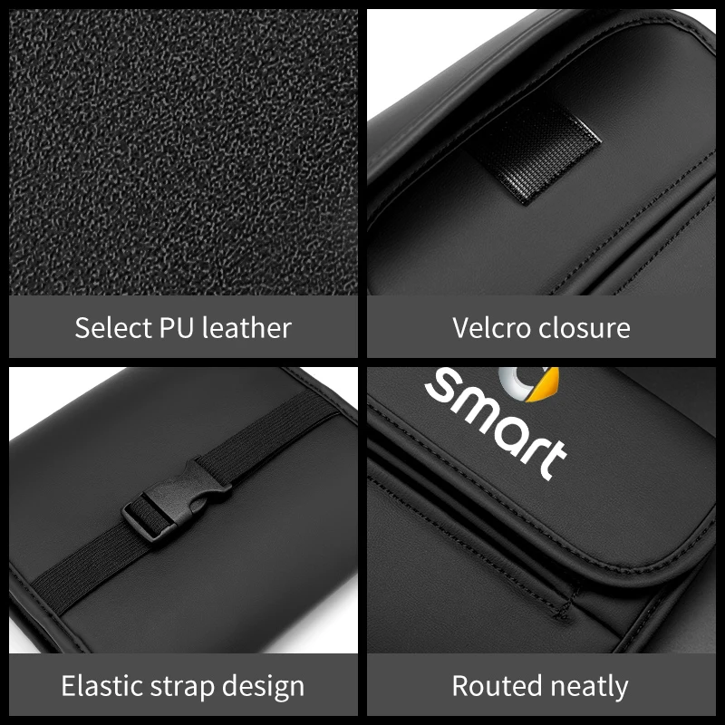 Car Tissue Storage Box Holder Backrest Towel Hanging Tissue Case For Smart Fortwo 451 450 453 Forfour EQ Cabrio Crossblade ROADS