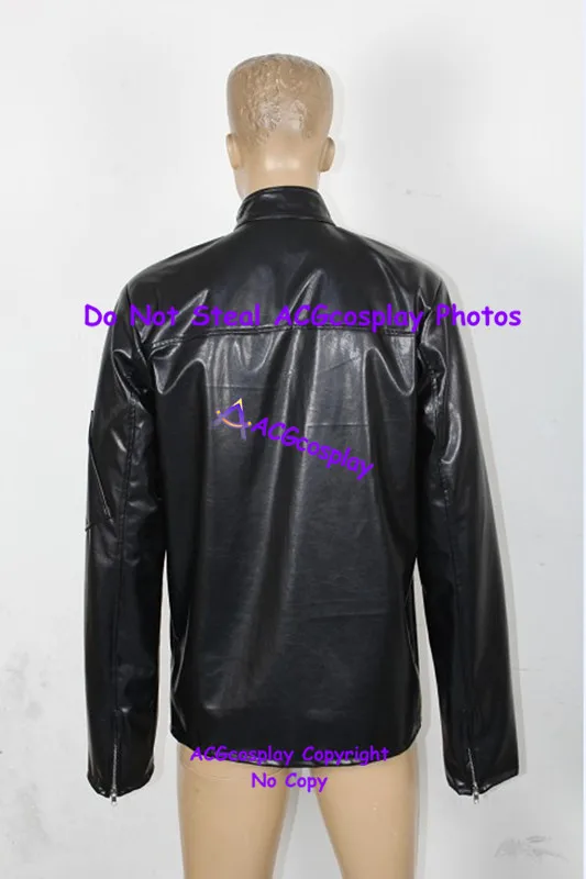 Black Jacket casual jacket Cycl ops jacket acgcosplay faux leathe rmade