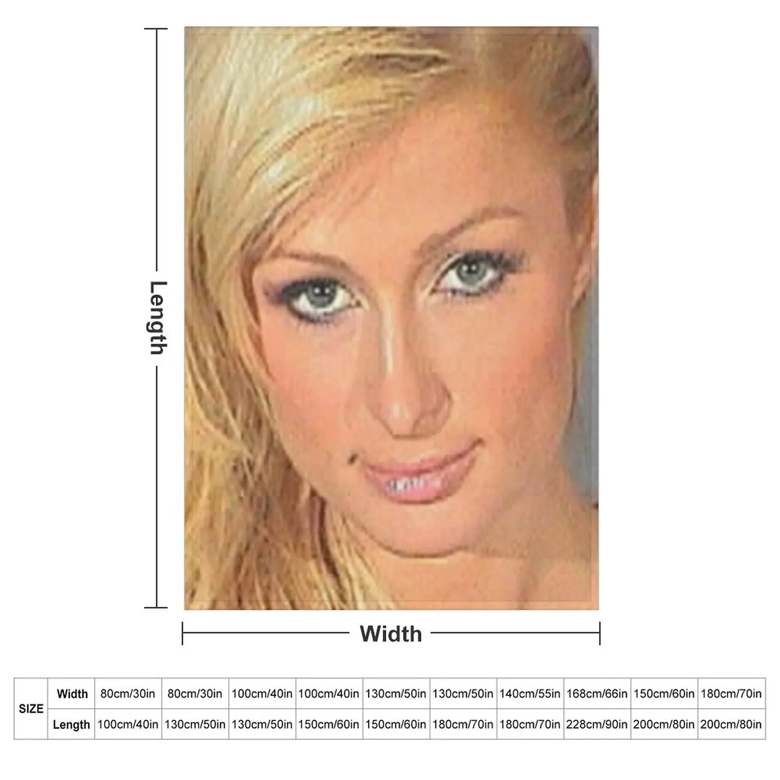 Paris Hilton's 2007 Mugshot Throw Blanket couch cozy soft plush fuzzy picnic outdoor blanket