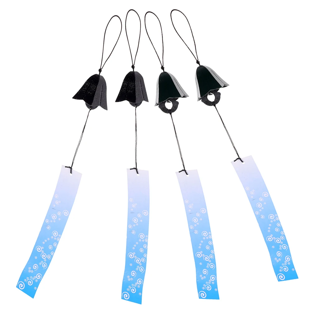 

4pcs Cast Iron Vintage Flower Wind Chime Hanging for Lawn Garden Balcony Decor Japanese Bells Home Yard Outdoor