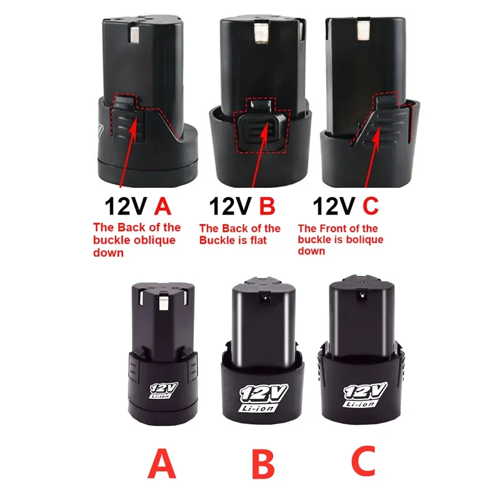 Universal Rechargeable Battery for Power Tools, Electric Screwdriver, Electric Drill, Li-ion Battery, 12V, 6200mAh, High Capacit